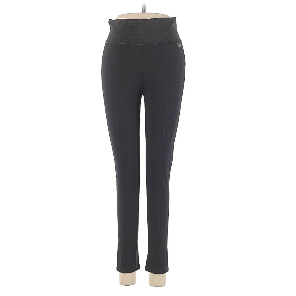 Calvin Klein Wide Elastic Waist Ponte Pull On Power Stretch Leggings Pants S - Picture 1 of 10